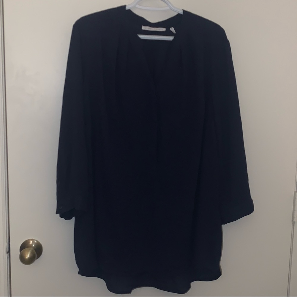 Violet + Claire Navy Blue Tunic Blouse
